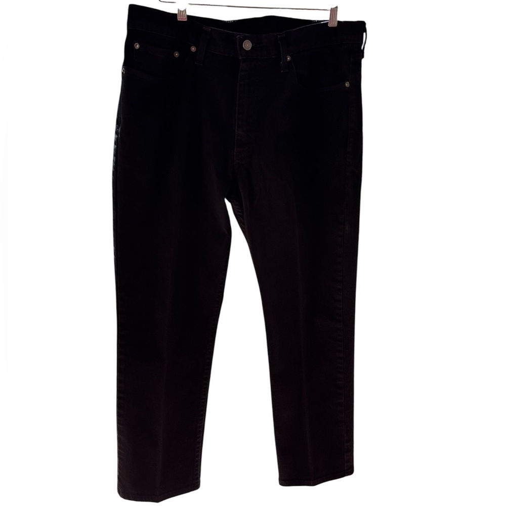 Levi's Strauss & Co. Men's Black Denim 505 Straight Regular Fit Jeans W36 L29